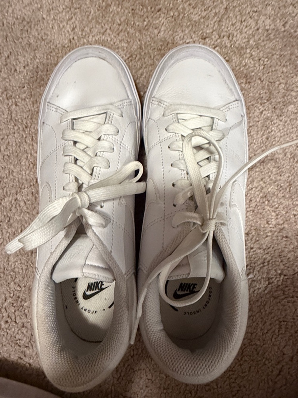 Nike Women’s White Low-Top Leather Sneakers